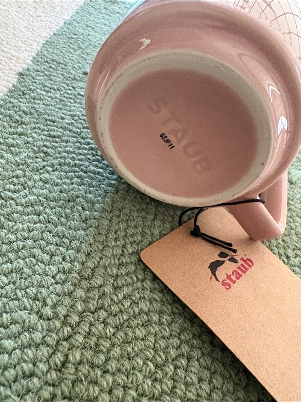 Staub Light Pink 16oz Ceramic Mug with Handle